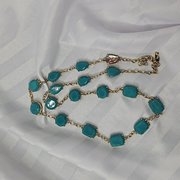 KATE SPADE TURQUOISE FAUCETED JEWEL NECKLACE - Picture 5 of 8